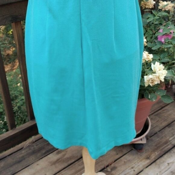 Talbots Turquoise Ponte Knit Dress - Picture 8 of 15